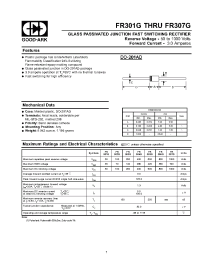 Datasheet FR301G manufacturer GOOD-ARK