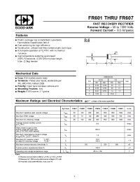 Datasheet FR603 manufacturer GOOD-ARK