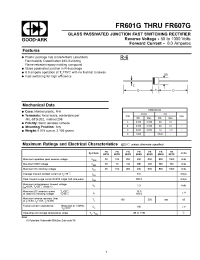 Datasheet FR603G manufacturer GOOD-ARK
