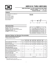 Datasheet HER101G manufacturer GOOD-ARK