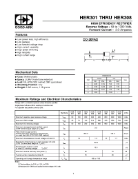 Datasheet HER302 manufacturer GOOD-ARK