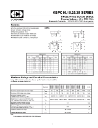 Datasheet KBPC1504 manufacturer GOOD-ARK