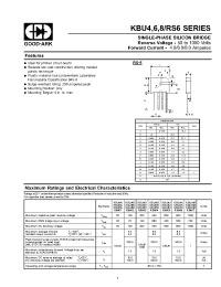 Datasheet KBU6B manufacturer GOOD-ARK
