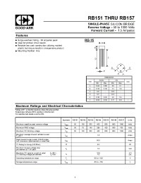 Datasheet RB151 manufacturer GOOD-ARK
