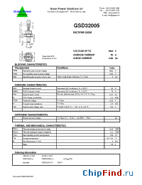 Datasheet GSD32005-vv manufacturer Green Power