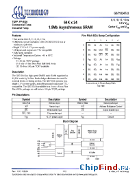 Datasheet GS71024U-10 manufacturer GSI