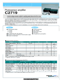Datasheet C2719 manufacturer Hamamatsu