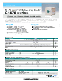 Datasheet C4675-102 manufacturer Hamamatsu