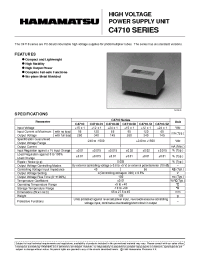Datasheet C4710 manufacturer Hamamatsu