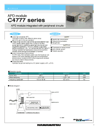 Datasheet C4777 manufacturer Hamamatsu