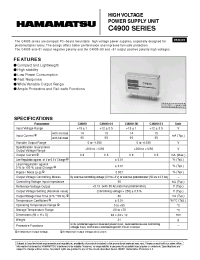 Datasheet C4900 manufacturer Hamamatsu