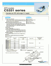 Datasheet C5331-01 manufacturer Hamamatsu