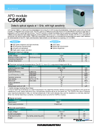 Datasheet C5658 manufacturer Hamamatsu