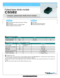 Datasheet C6582 manufacturer Hamamatsu