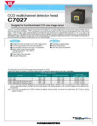 Datasheet C7027 manufacturer Hamamatsu