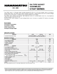 Datasheet C7247 manufacturer Hamamatsu