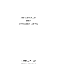 Datasheet C7557-hardware manufacturer Hamamatsu