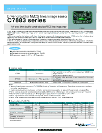Datasheet C7883 manufacturer Hamamatsu