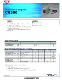 Datasheet C8366 manufacturer Hamamatsu