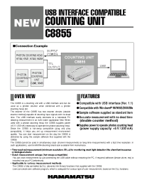 Datasheet C8855 manufacturer Hamamatsu