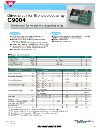 Datasheet C9004 manufacturer Hamamatsu