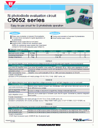 Datasheet C9052-03 manufacturer Hamamatsu
