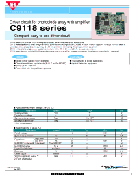 Datasheet C9118 manufacturer Hamamatsu