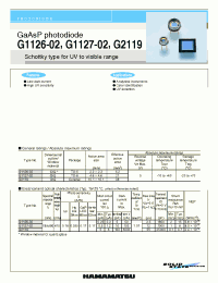 Datasheet G1126-02 manufacturer Hamamatsu