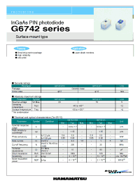 Datasheet G6742-003 manufacturer Hamamatsu