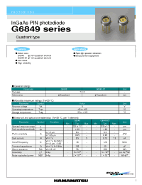 Datasheet G6849-01 manufacturer Hamamatsu