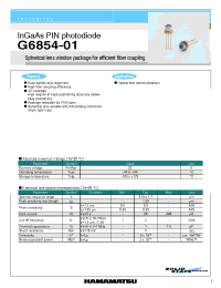 Datasheet G6854-01 manufacturer Hamamatsu