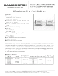 Datasheet G7230 manufacturer Hamamatsu