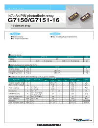 Datasheet G7515-16 manufacturer Hamamatsu