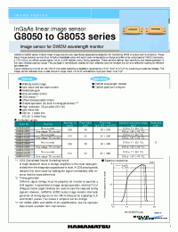 Datasheet G8051-512R manufacturer Hamamatsu