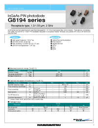 Datasheet G8194-21 manufacturer Hamamatsu