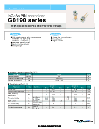 Datasheet G8198-01 manufacturer Hamamatsu