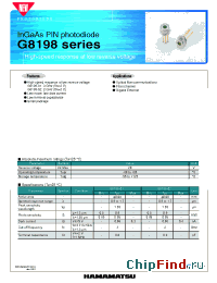 Datasheet G8198 manufacturer Hamamatsu