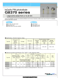 Datasheet G8370-01 manufacturer Hamamatsu