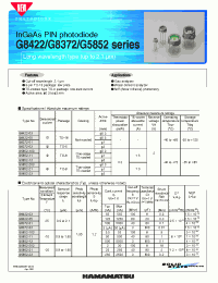 Datasheet G8372 manufacturer Hamamatsu