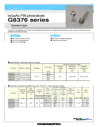 Datasheet G8376-03 manufacturer Hamamatsu