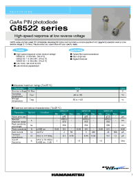 Datasheet G8522-03 manufacturer Hamamatsu