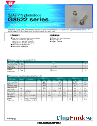 Datasheet G8522 manufacturer Hamamatsu