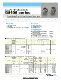 Datasheet G8605-23 manufacturer Hamamatsu