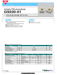 Datasheet G9230-01 manufacturer Hamamatsu