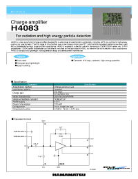 Datasheet H4083 manufacturer Hamamatsu