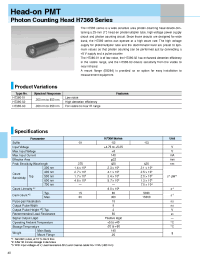 Datasheet H7360-01 manufacturer Hamamatsu