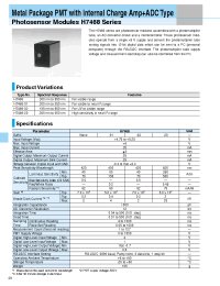 Datasheet H7468-01 manufacturer Hamamatsu