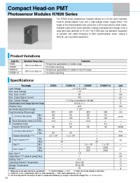 Datasheet H7826P-01 manufacturer Hamamatsu