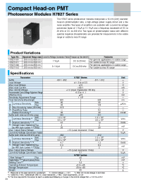 Datasheet H7827-001 manufacturer Hamamatsu