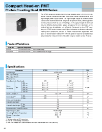 Datasheet H7828 manufacturer Hamamatsu